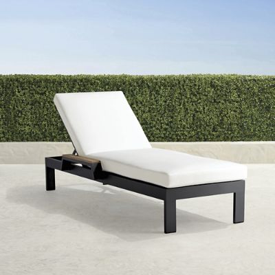 Calhoun Aluminum Chaise in Matte Black Finish Frontgate