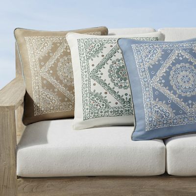 Abita Medallion Indoor/Outdoor Pillow Frontgate