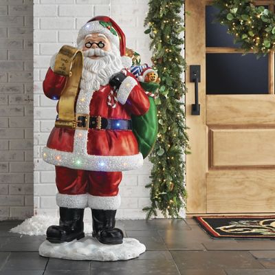 Nice List Santa LED and FiberOptic Yard Ornament Frontgate
