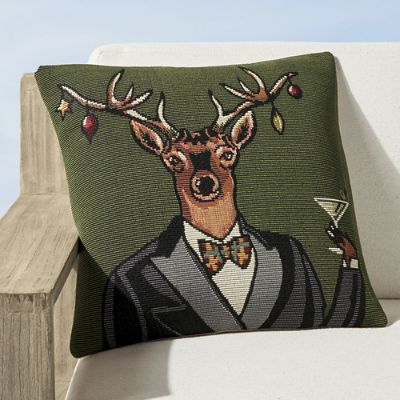 Mr. Deer Indoor/Outdoor Pillow Frontgate