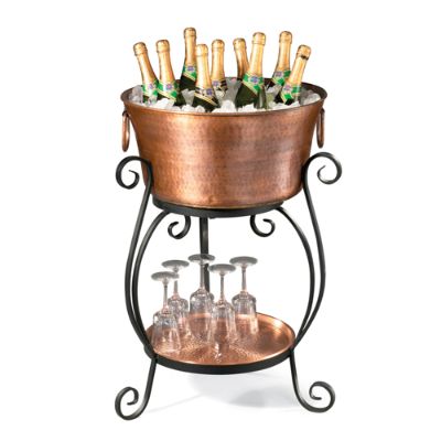 Copper Beverage Tub & Iron Stand Frontgate