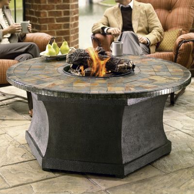 Slateandmarble Mosaictop Gas Fire Pit Frontgate