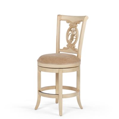 Carved Grapes Counter Height Swivel Bar Stool (24"H seat) Frontgate