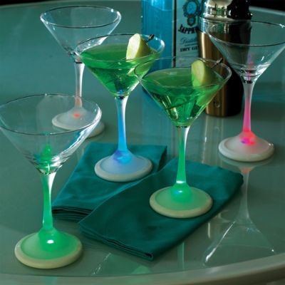 Set of Six LED Martini Glasses Frontgate