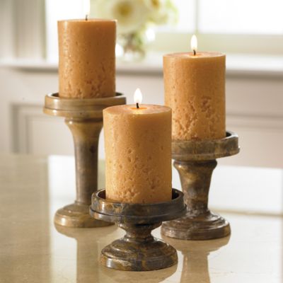 Carved Marble Candle Stand Frontgate