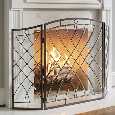Victoria Beveledglass Fireplace Screen Frontgate