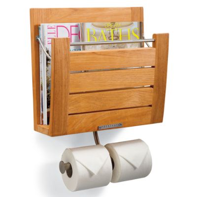 Teak Wall Mount Magazine Rack Frontgate