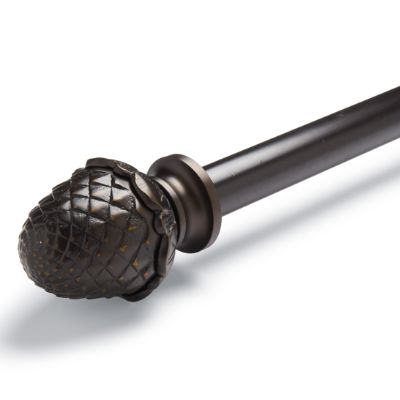 Indoor/Outdoor Single Drapery Rod with Pineapple Finials Frontgate