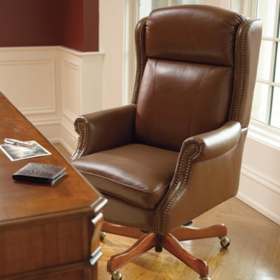 Hadley Executive Leather Office Chair Frontgate