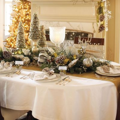 Holiday Shimmer Decorated Table Frontgate