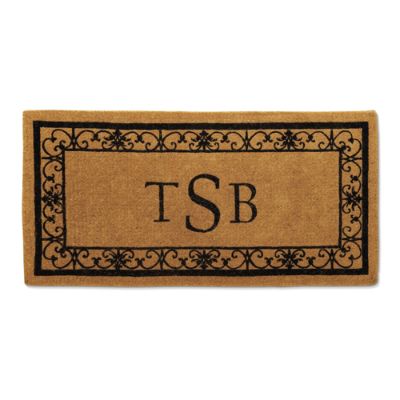 Wayland 3Letter Monogrammed Coco Door Mat Frontgate