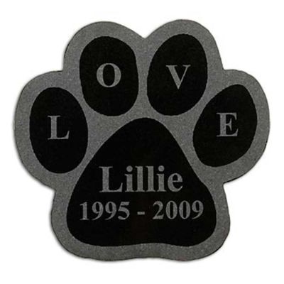 Laser Engraved Paw Print Pet Memorial Plaque Frontgate