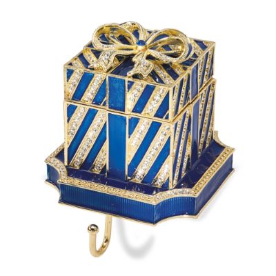 Blue Gift Box Stocking Holder Frontgate