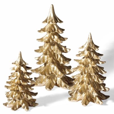 Glitter Christmas Trees, Set of Three Frontgate