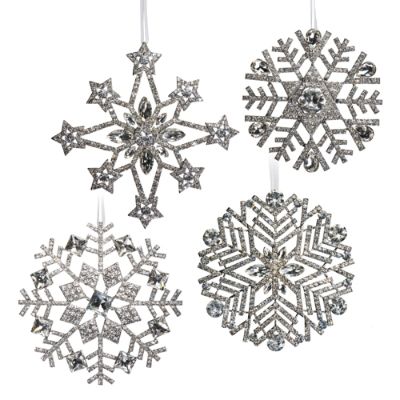 Set of 4 Crystal Snowflake Ornaments Frontgate