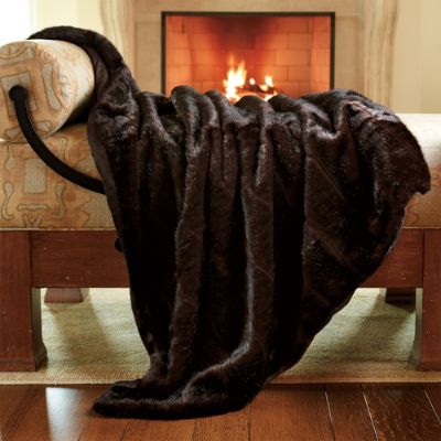 Luxury Faux Fur Throw Frontgate