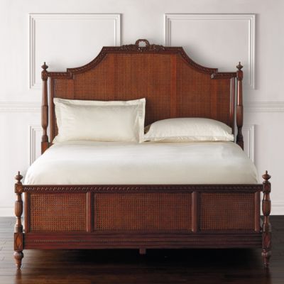 Beauvier Mahogany French Cane Bed Frontgate