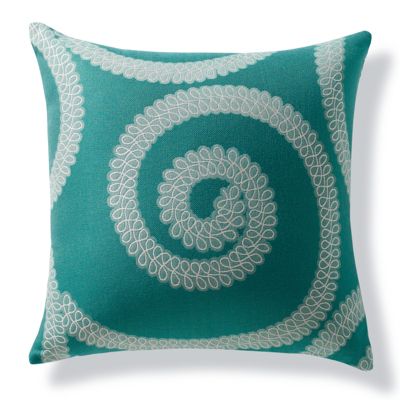 Spiral Aqua Designer Outdoor Pillow Frontgate