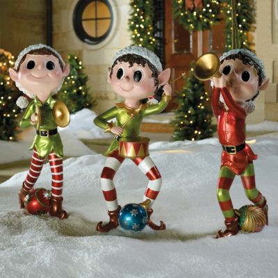 Set of Three Pixie Elves Frontgate