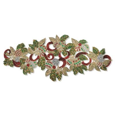 Kim Seybert Deck the Halls Beaded Table Runner Frontgate