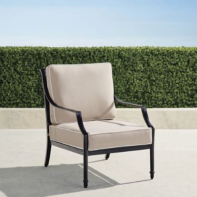 Grayson Lounge Chair with Cushions in Black Finish Frontgate
