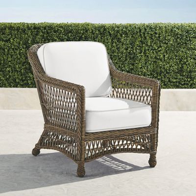 Hampton Lounge Chair with Cushions in Driftwood Finish Frontgate