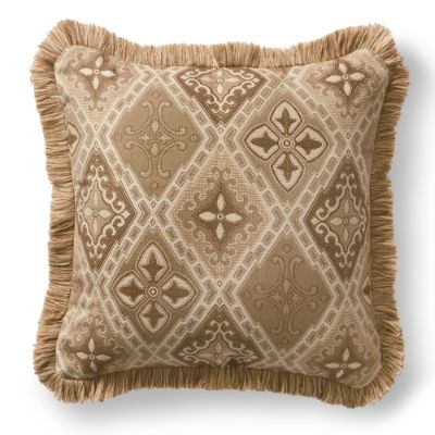 Savona Tile Spice Outdoor Pillow with Fringe Frontgate