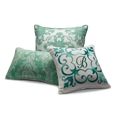 Set of Three Jade Designer Outdoor Pillows Frontgate
