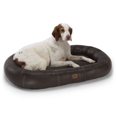 Oval Leather Pet Bed Frontgate