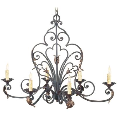 Oval Wrought Iron Outdoor Chandelier Frontgate