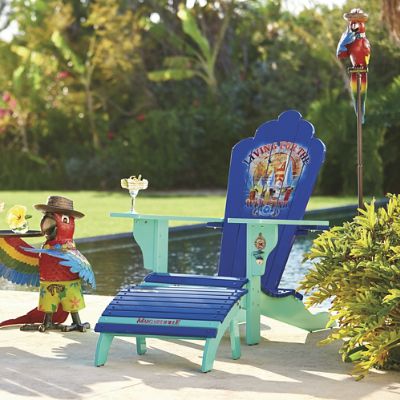 Margaritaville Living for the Weekend Adirondack Chair and Ottoman Frontgate