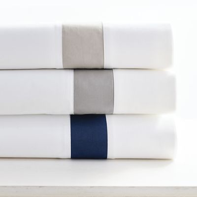 Resort Border Frame Egyptian Cotton Percale Sheet Set Frontgate