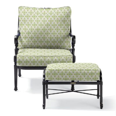 Outdoor Seating Cushions in Sunbrella® Delicate Ditzy Gingko Frontgate