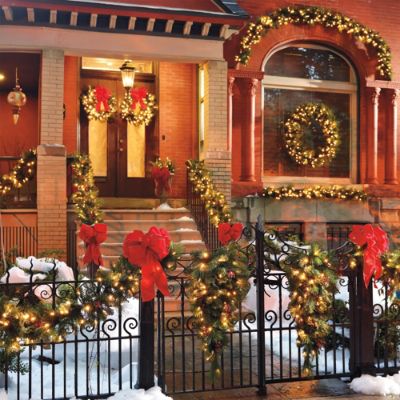 Cordless Lighted Outdoor Greenery Collection Frontgate