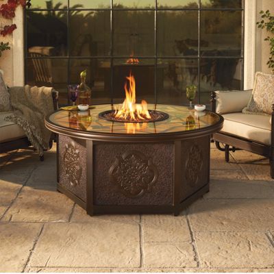 Imperial Stained Glass Fire Table Frontgate