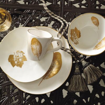 Lamina D’oro Gold Leaf Dinnerware Collection Frontgate