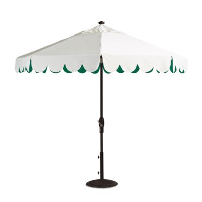Seaside Scallop Jade Designer Umbrella Frontgate