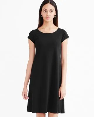 EILEEN FISHER OrganicCotton BalletNeck Dress Petite Hill