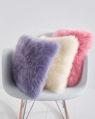 Colorful Sheepskin Pillow Hill