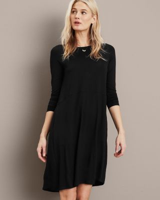 EILEEN FISHER ViscoseJersey Flare Dress Hill