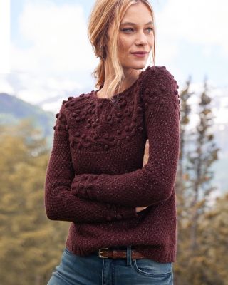 Shimmering Cabled Cashmere Sweater Hill