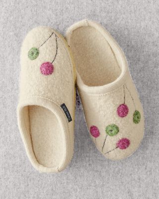 Haflinger Blooming Wool Slippers Hill