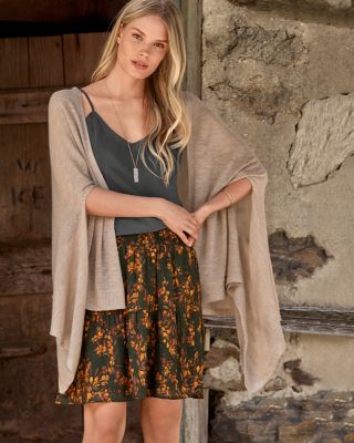 Easy Crinkled Silk Skirt Hill