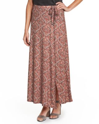 Knit Wrap Maxi Skirt Hill