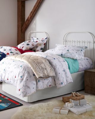 Alpine Ski Lift Flannel Bedding and Pillow Cover Hill