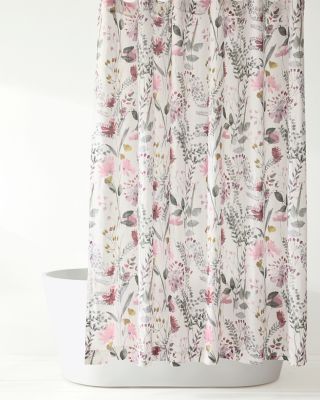 Wildflower RelaxedLinen Shower Curtain Hill