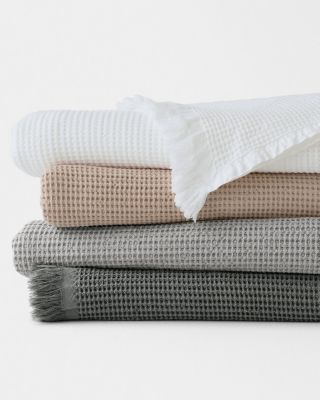 EILEEN FISHER OrganicCotton WaffleWeave Blanket and Throw Hill