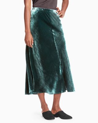 EILEEN FISHER Velvet Midi Skirt Hill