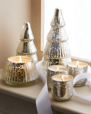 Mercury Glass Tree Candle and Votives Hill
