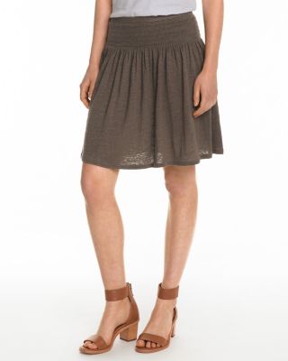 OrganicLinen Knit Smocked Skirt Hill